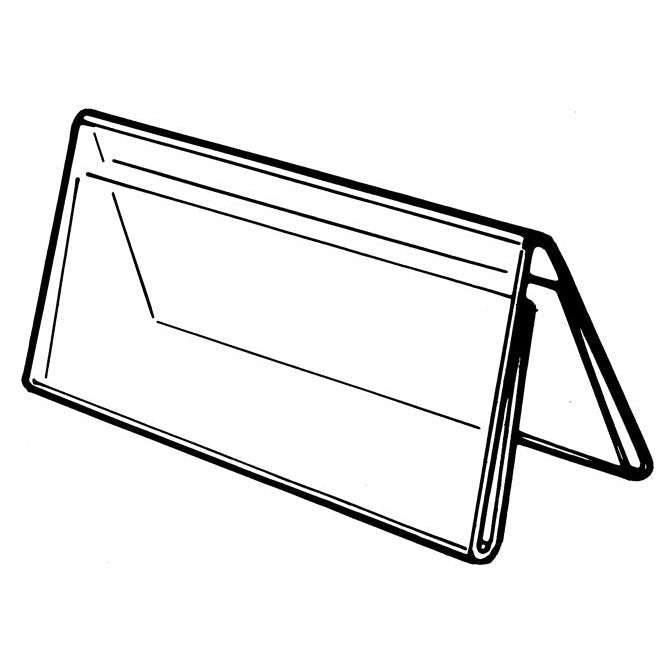11" X 8-1/2" ACRYLIC TWO SIDED TENT STYLE SIGN HOLDER - Braeside Displays