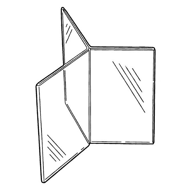 4" X 9" SIX SIDED ACRYLIC SIGN HOLDER - Braeside Displays