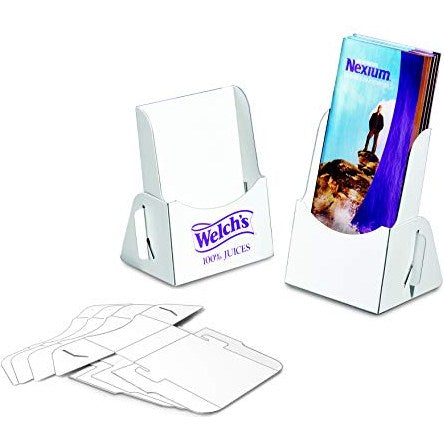 DisplayBug Corrugated Trifold Brochure Holder, 4" Wide, Ships Flat (Pack of 50) - Braeside