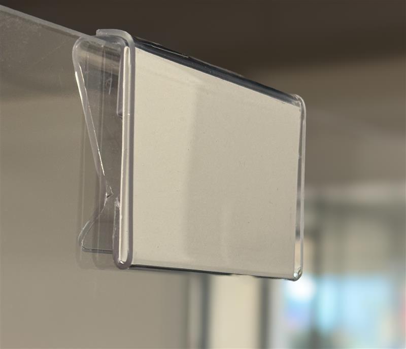 3 1/2" Clip on Sneeze Guard Sign Holder