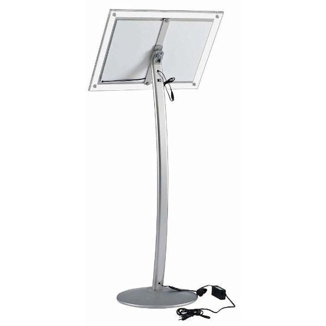 11" x 17" LED-Lit Acrylic Sign Frame Stand - Braeside Displays