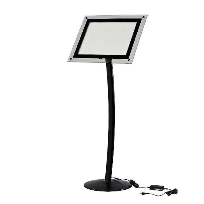 11" x 17" LED-Lit Acrylic Sign Frame Stand - Braeside Displays