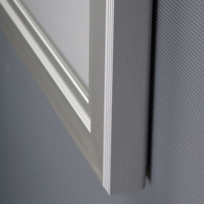 36" x 48" Swing Open Poster Frame, Silver, Locking, Indoor-Outdoor - Braeside Displays