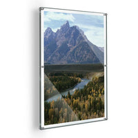 30" X 40" Deluxe Acrylic Standoff Wall Frame, Clear