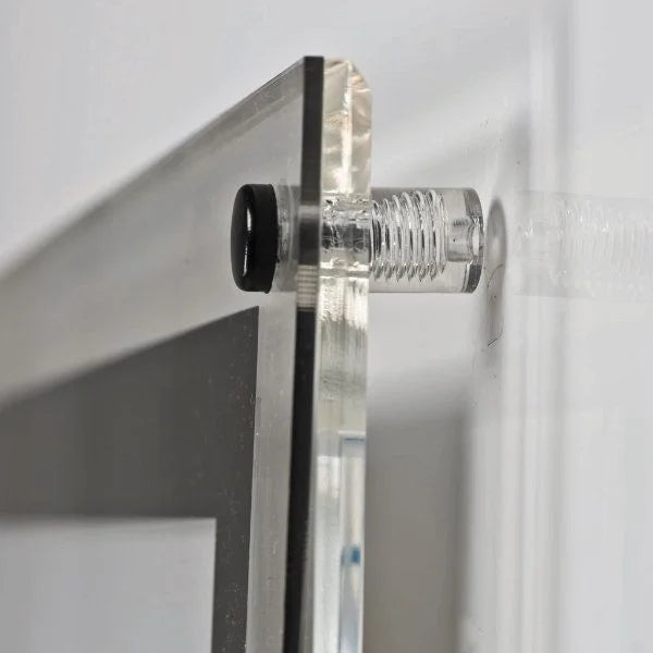 8.5" x 11" LED Black Edge-Lit Acrylic Standoff Sign Frame