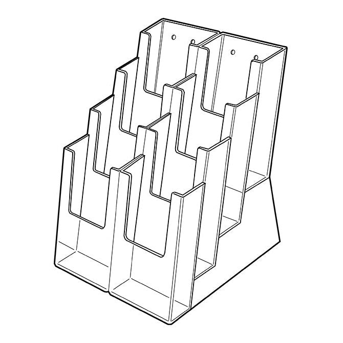8 POCKET 4-TIER TRI-FOLD HOLDER - Braeside Displays