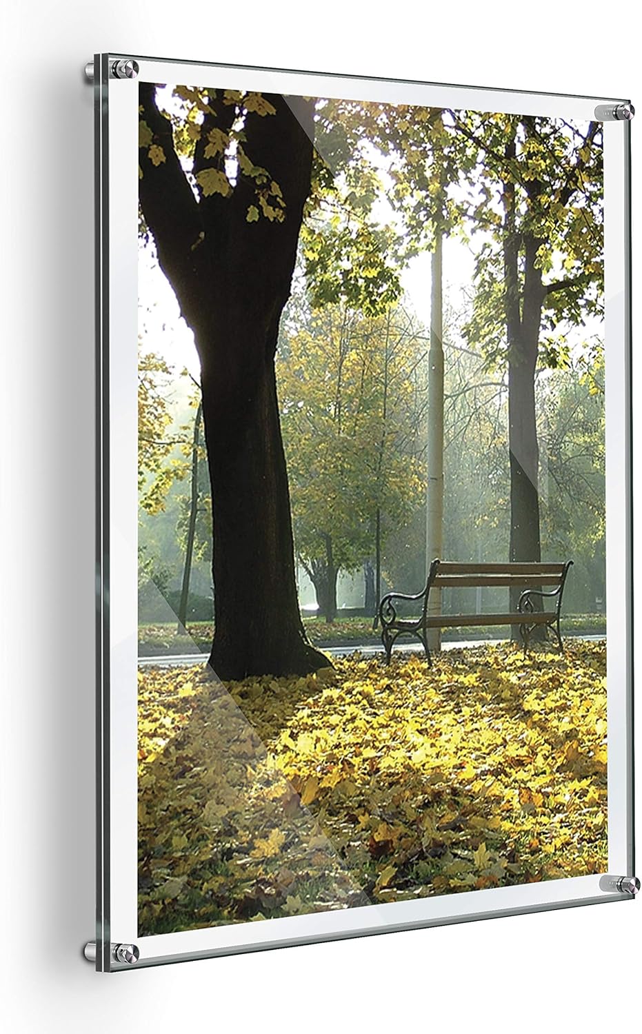 Deluxe Acrylic Standoff Wall Frame, Clear (22" x 28")