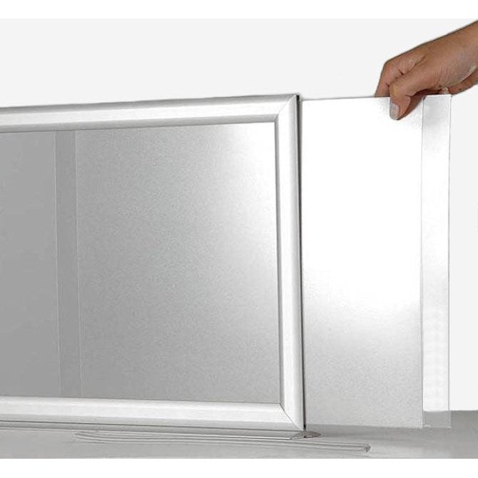 8.5" X 11" COUNTERTOP SLIDE-IN ALUMINUM SIGN FRAME, SILVER - Braeside Displays