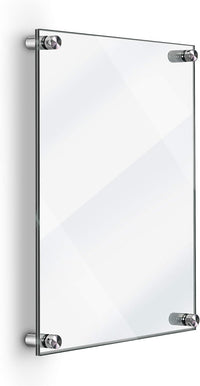 Deluxe Acrylic Standoff Wall Frame, Clear (22" x 28")