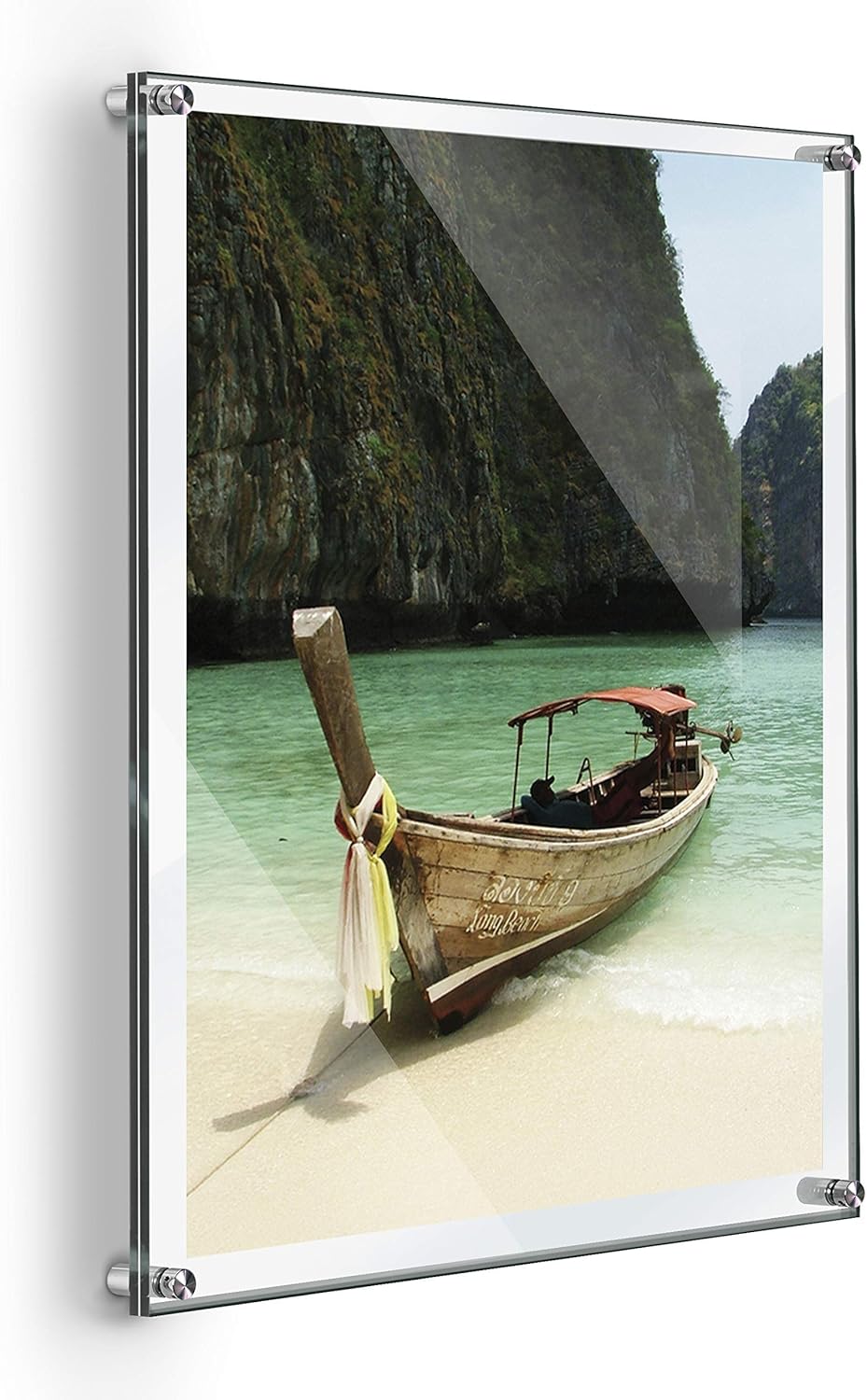 Deluxe Acrylic Standoff Wall Frame, Clear (22" x 28")