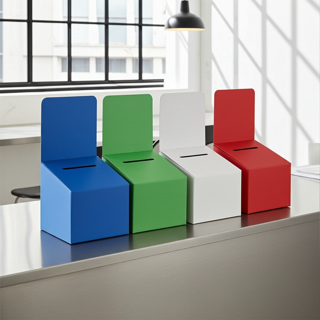 10" x 10" Corrugated Ballot Boxes