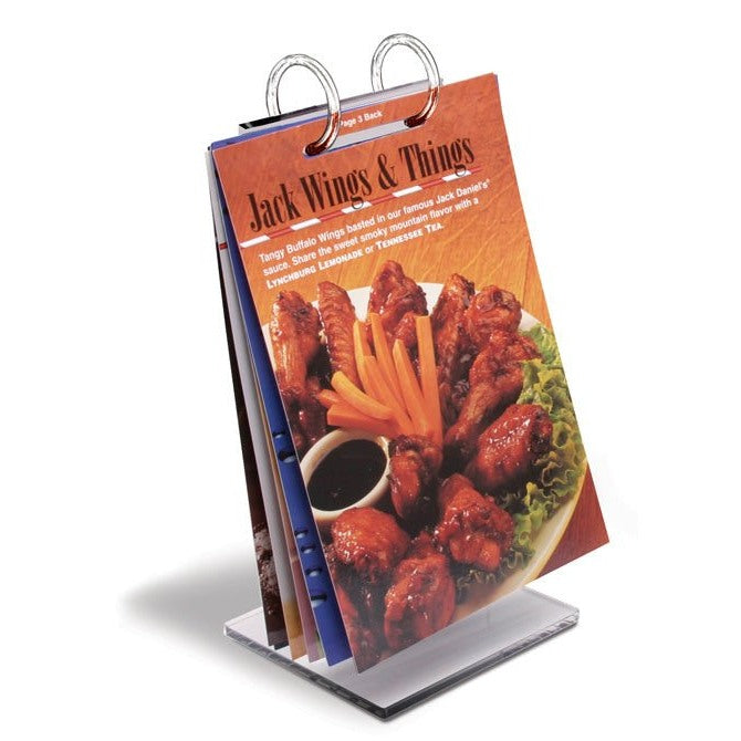 【nenu design works】 FLIPBOX TOP ウォルナット Tabletop Menu Flip Chart, Narrow Ring – Braeside Displays